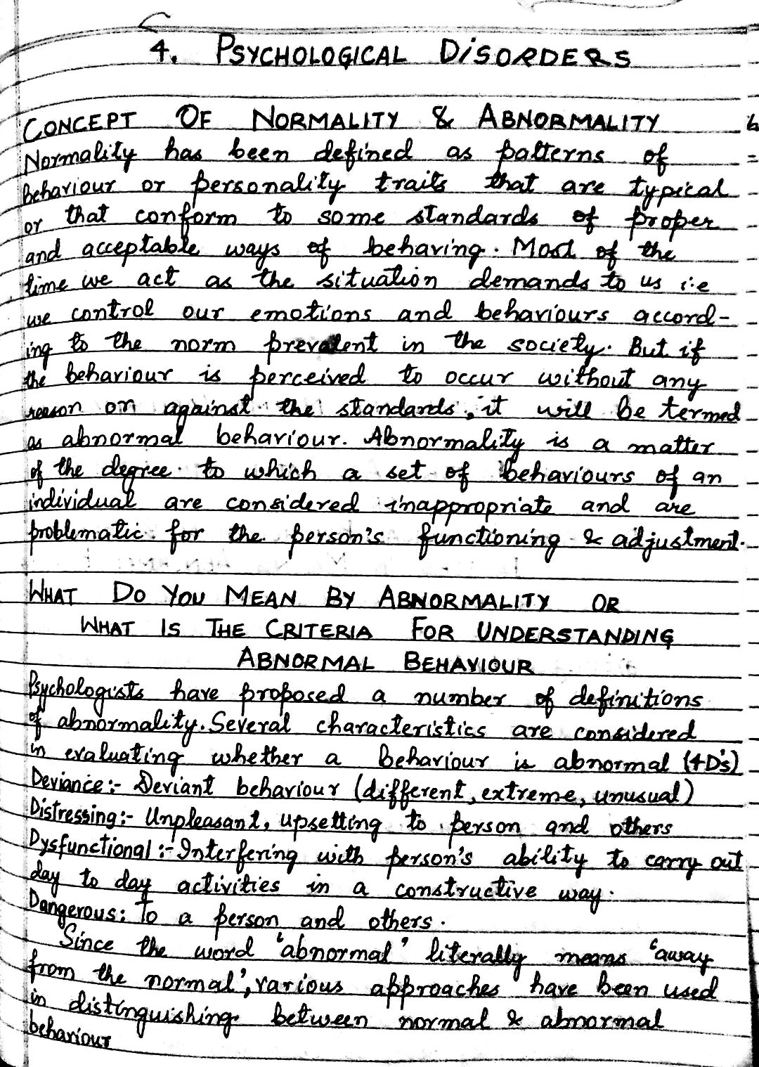Class 12 psychology Chapterwise notes Pdf download Jkbose Cbse Ncert Handwritten notes of Psychology
