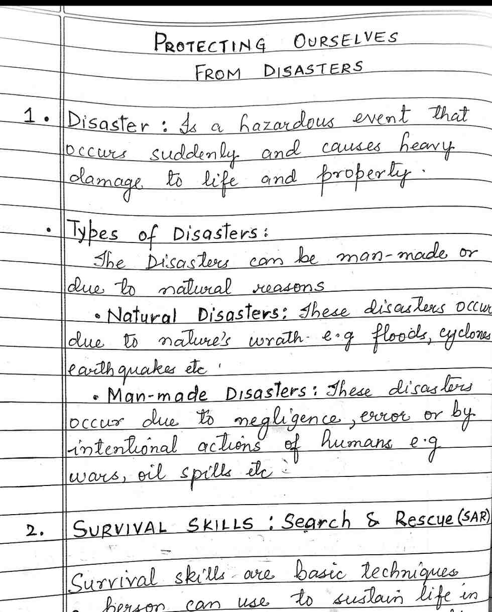 Disaster Management Road Safety Education Class 10 Notes PDF download Jkbose Cbse Question Answers