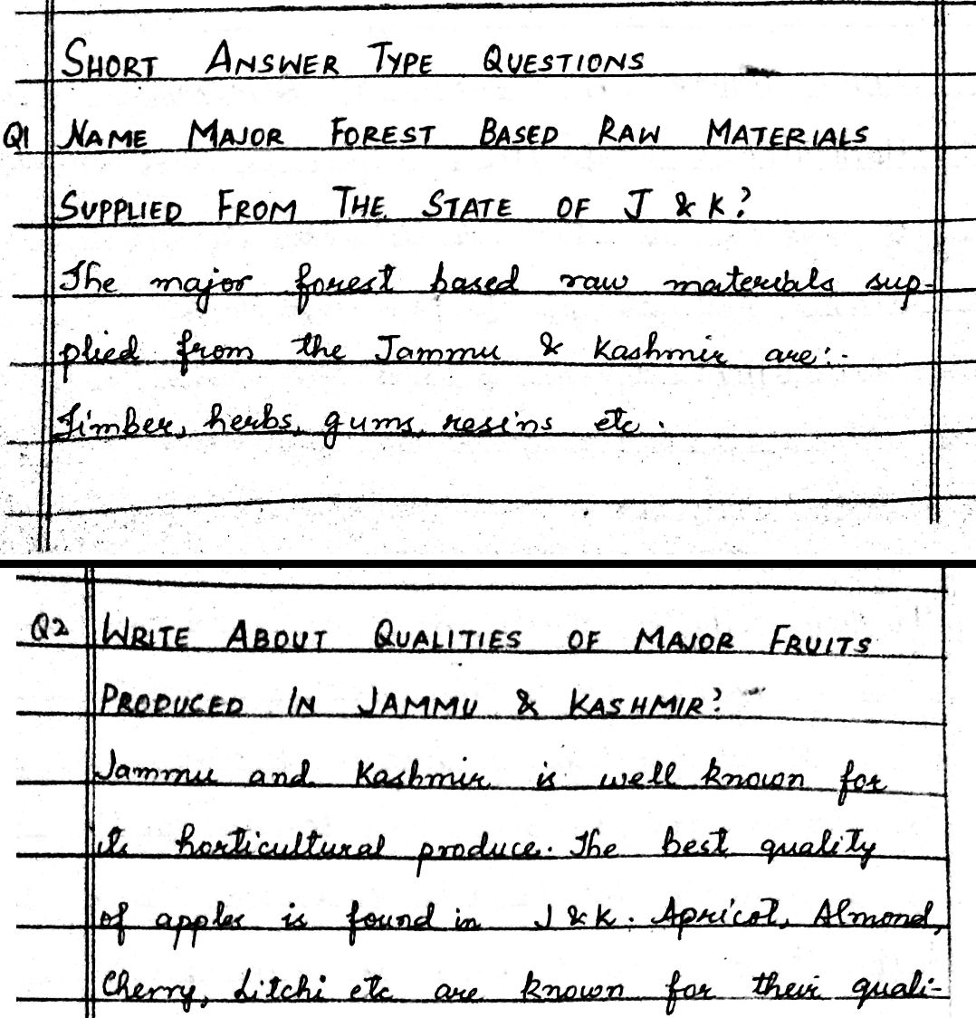 Understanding JK Economy Class 10 Economics Chapter 1 Question Answers Pdf download Class 10 Economics Notes jkbose
