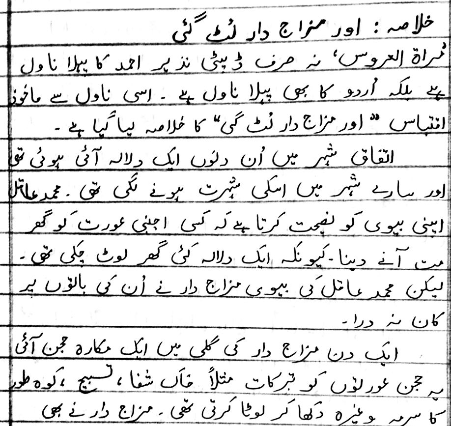 class 10th urdu chapter 2 question answers jkbose 10th urdu notes 2026 Pdf download Handwritten Notes