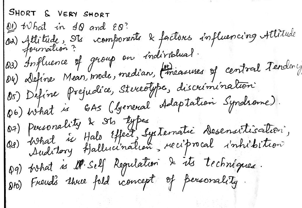 JKBOSE Class 12th Psychology Guess papers
Pdf download
Psychology Previous Year Question Papers
Psychology Class 12 Important Questions