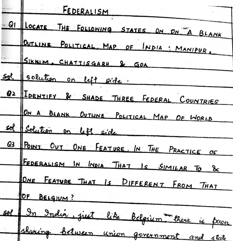 Political Science Chapter 2 Federalism Notes for Class 10th
Class 10 Federalism Question Answers
Jkbose
Cbse
Ncert
PDF download