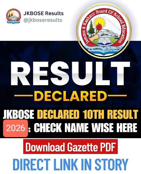 JKBOSE Results 2026 For Class 10th 11th 12th Jkbose class 10 result Jkbose class 11 result Jkbose class 12 result Latest update Jkbose Annual regular results Check Online Jkbose results declared Kashmir division 2025 Search By Name Search By Roll Number jkbose indiaresults.com results