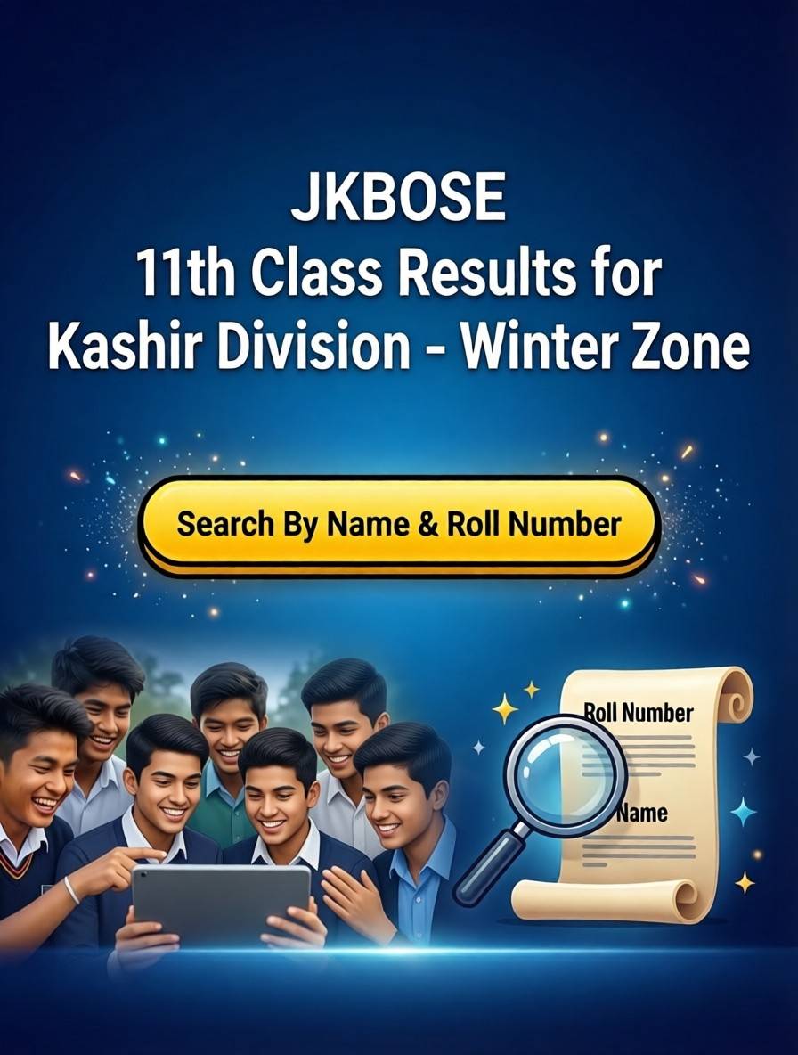 JKBOSE Class 11th Annual Regular Kashmir Division Result Declaration Date 2026 Declared Announcement Date Check JKBOSE Class 11th result Online