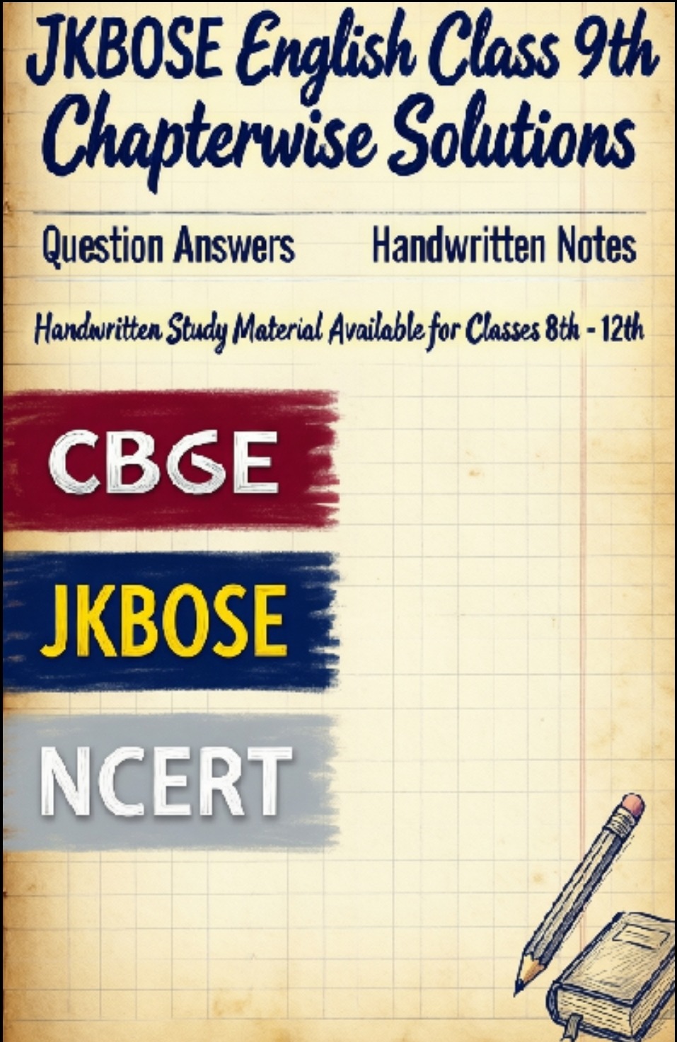 Handwritten Chapterwise Question Answers for JKBOSE Class 9th English JKBOSE Class 9 English Notes Pdf download class 9th english tulip series solutions