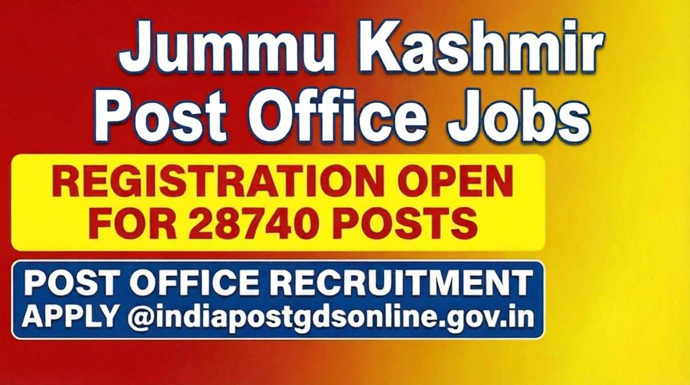 10th 12th Pass India Post GDS Recruitment in Jammu Kashmir 10th Pass Post office vacancy 2026 10th Pass Post Office Jobs Apply Online Gramin Dak Sevak GDS Recruitment 2026 notification Registration Post office GDS Vacancy