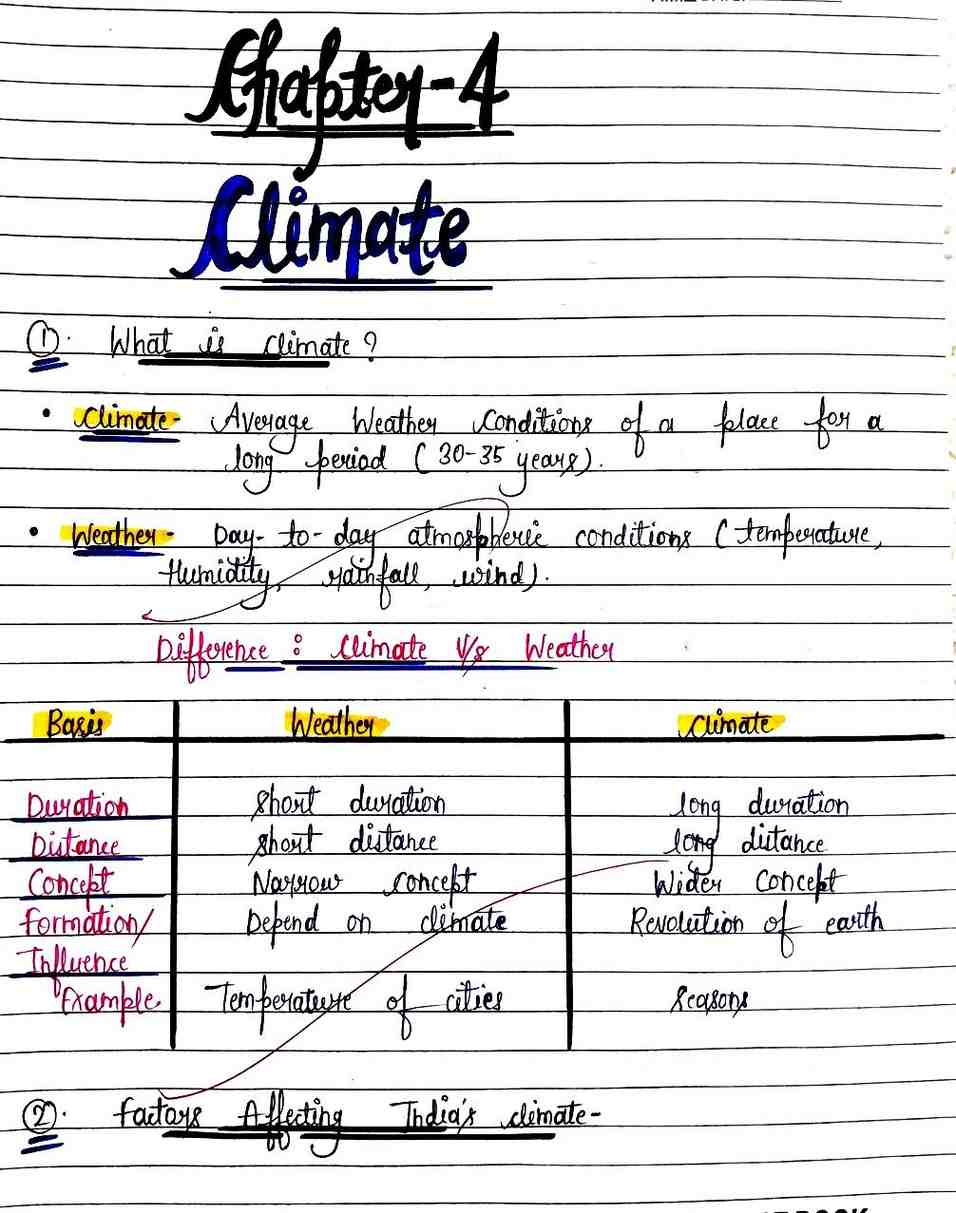 Geography Handwritten Solutions for JKBOSE Class 9th Pdf download Question Answers geography chapter wise notes