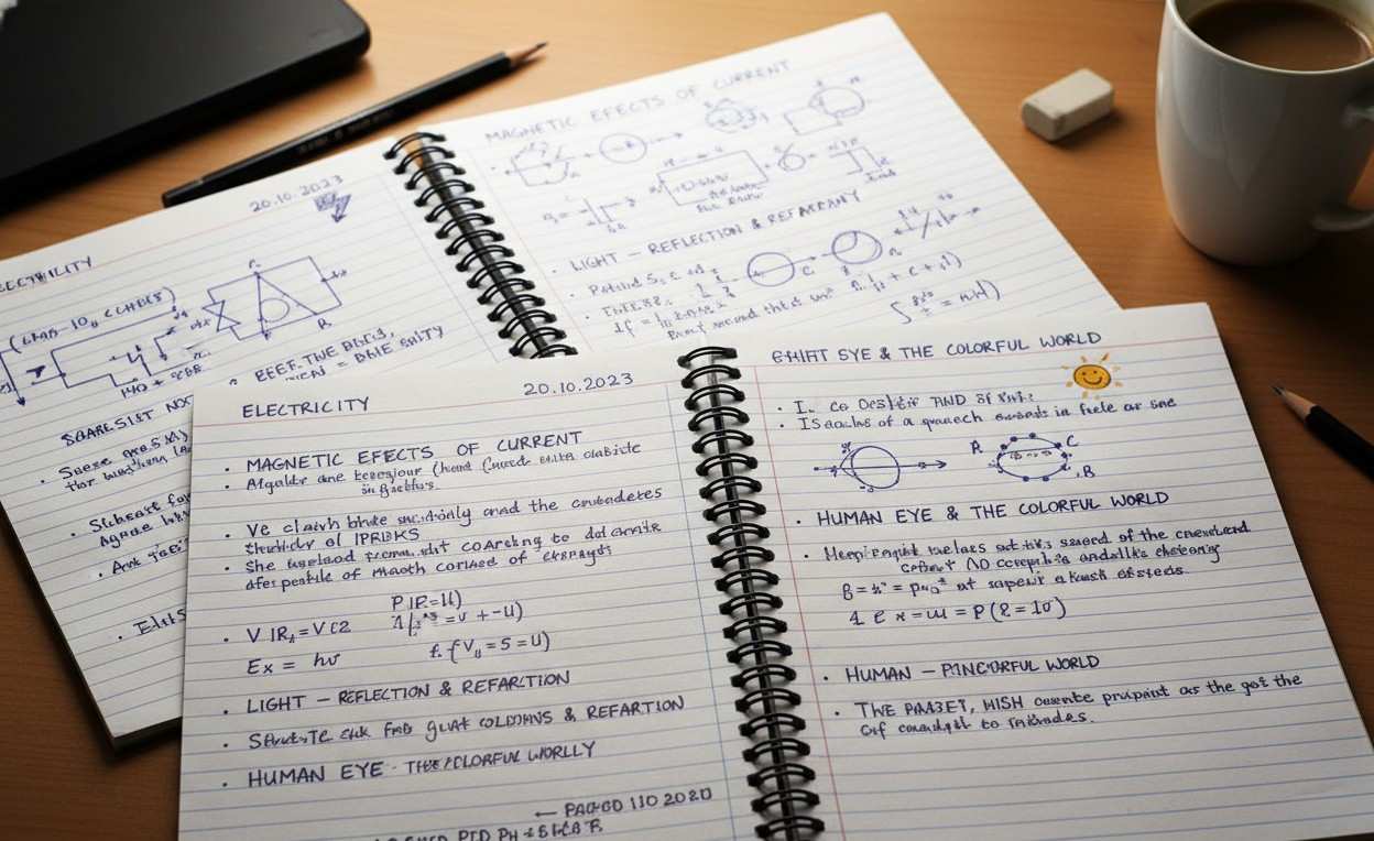 Handwritten Chapterwise Notes for JKBOSE Class 10 Science Question Answers 2026 Physics Chemistry Biology Pdf download