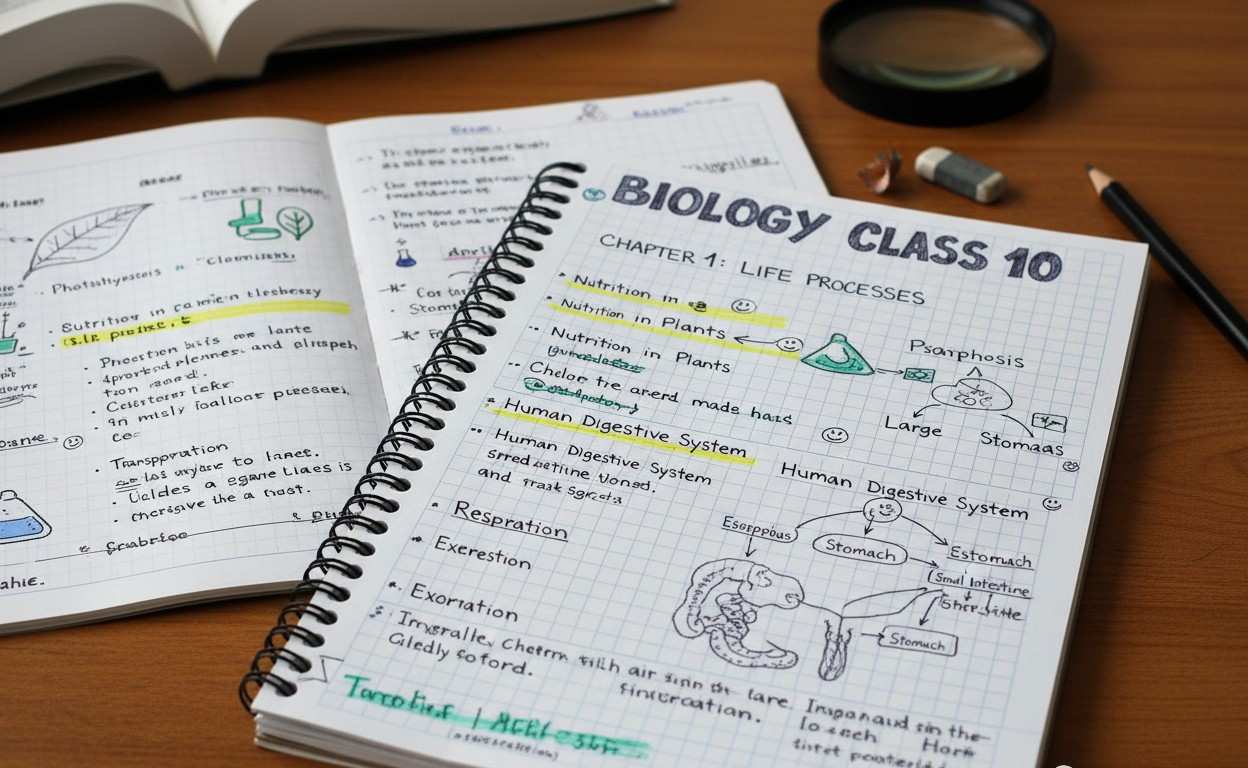 Handwritten Chapterwise Notes for JKBOSE Class 10 Science Question Answers 2026 Physics Chemistry Biology Pdf download
