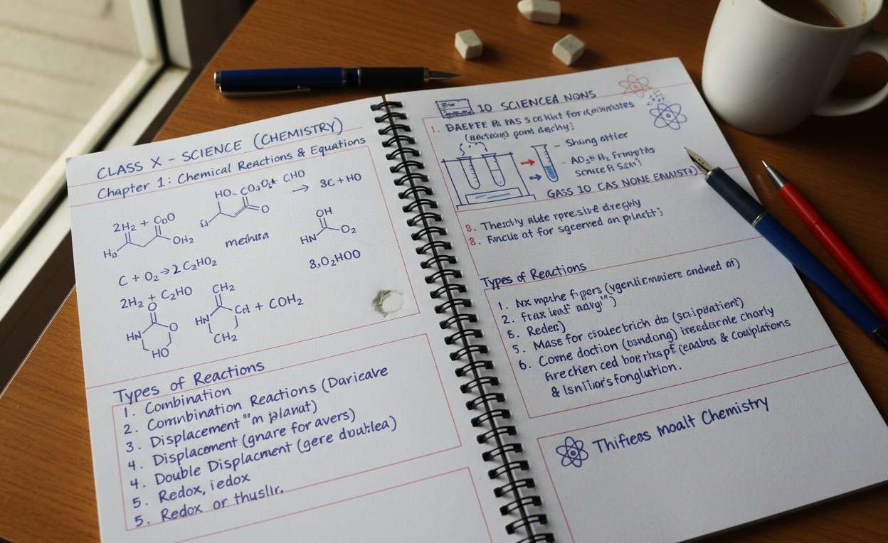 Handwritten Chapterwise Notes for JKBOSE Class 10 Science Question Answers 2026 Physics Chemistry Biology Pdf download