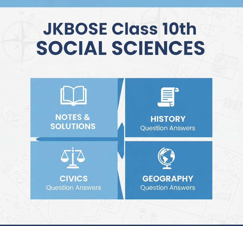 Class 10 Social Science SST JKBOSE Notes Solutions Pdf download JKBOSE 10th SST Question Answers Chapterwise Solutions
