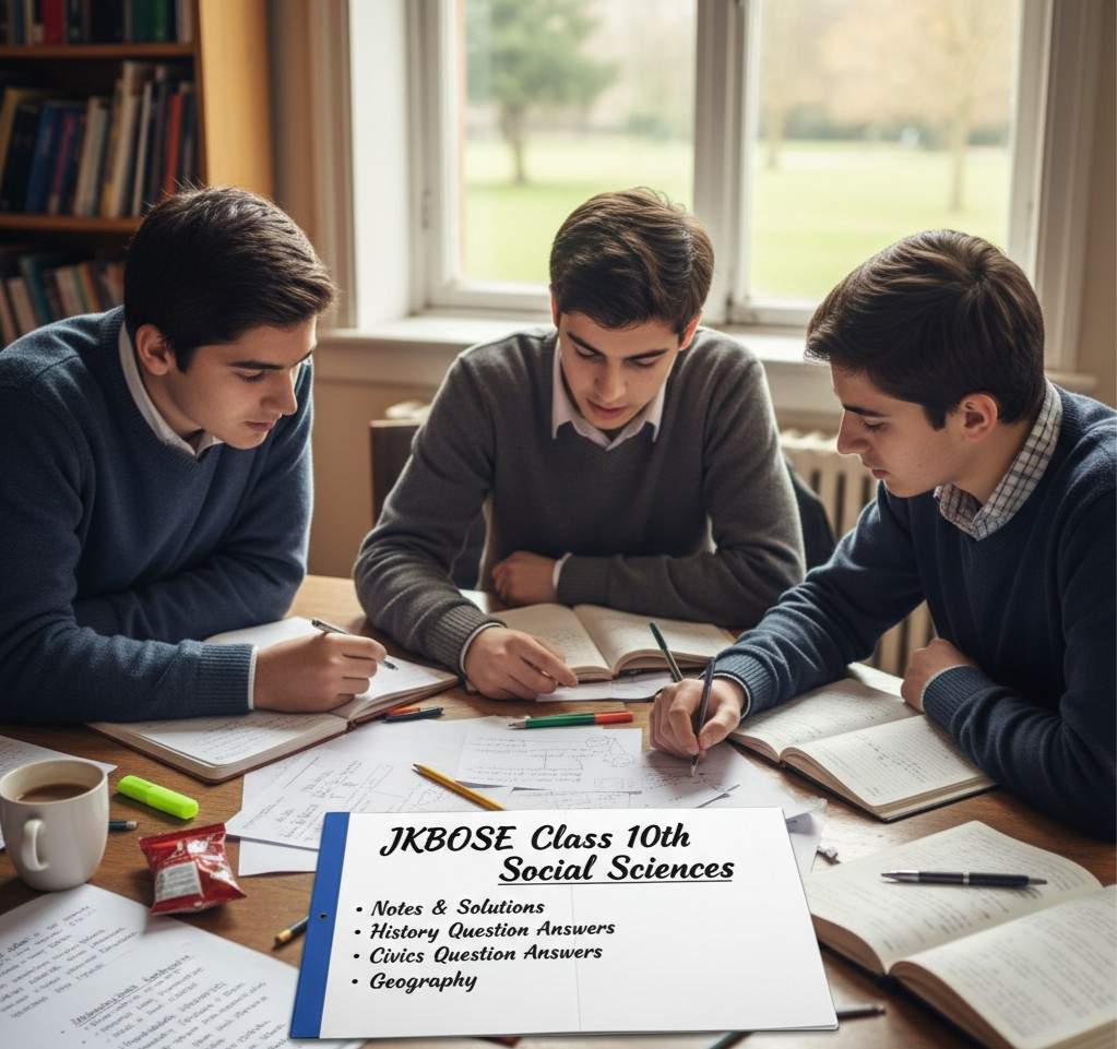 Class 10 Social Science SST JKBOSE Notes Solutions Pdf download JKBOSE 10th SST Question Answers Chapterwise Solutions