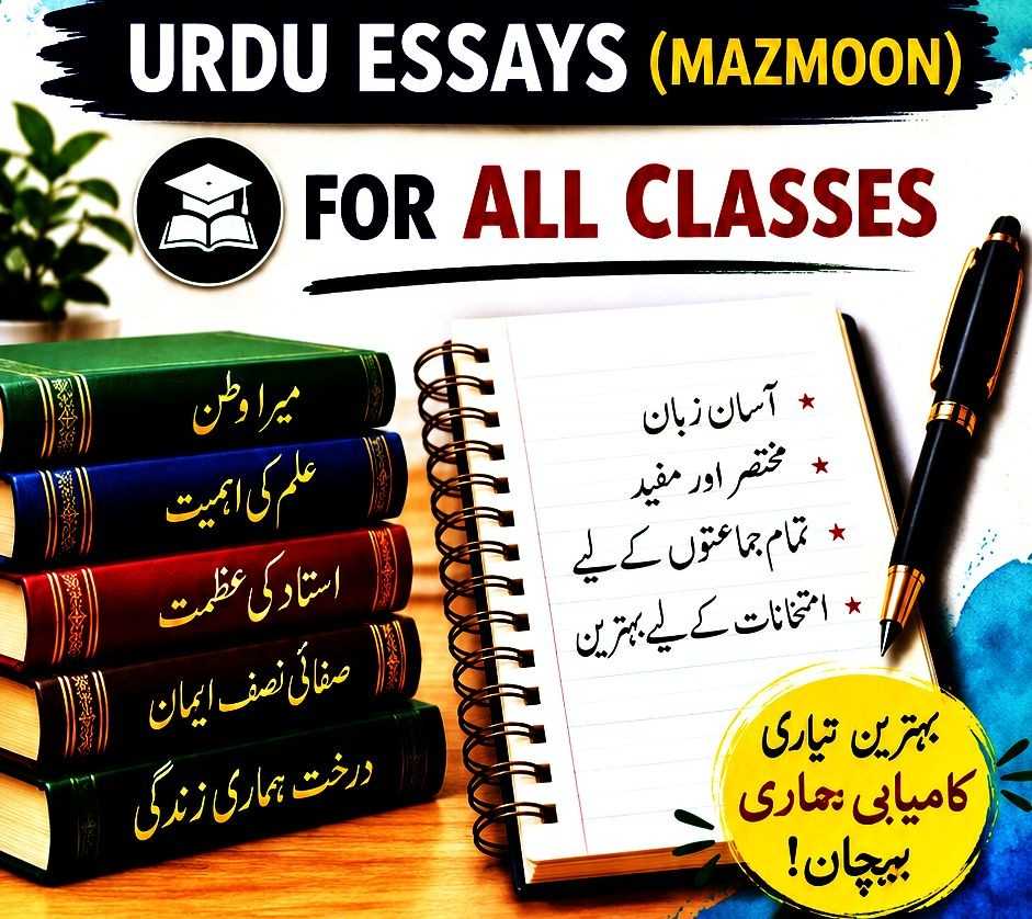 Short Essay Mazmoon In Urdu for All Classes important essays in urdu 9th class urdu essays Class 10th Urdu Essays 6th Class Essays in Urdu 7th Class Urdu Essays Class 8th Urdu Essays Urdu Essay List PDF download JKBOSE CBSE NCERT